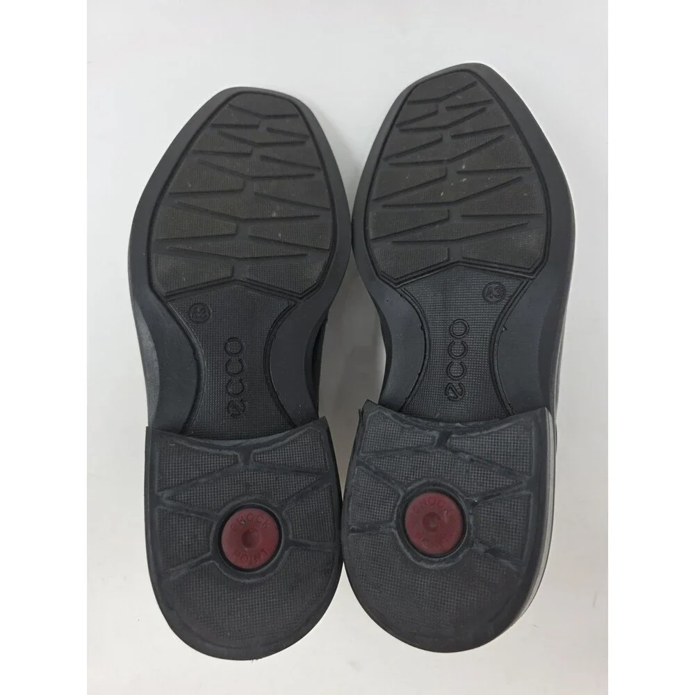ECCO Helsinki Slip-On Loafer Black Dress Shock Point Shoes Mens Sz US9/EU43